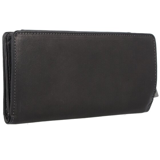 Greenland Nature Portafoglio in nappa nera RFID in pelle 19 cm