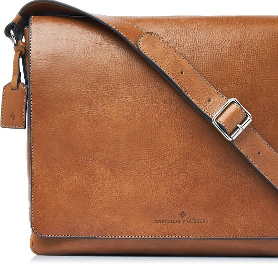 Castelijn & Beerens Mark Cartella Messenger Protezione RFID Vera Pelle 39 cm Vano porta PC