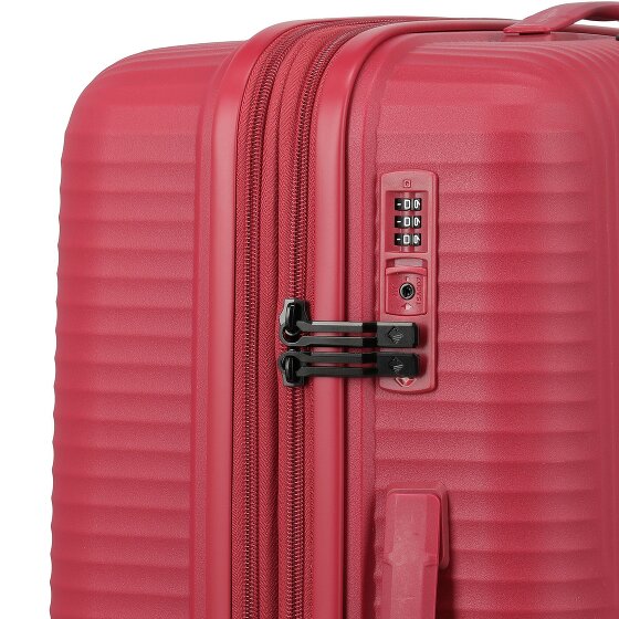 Travelite Air Stripe 4 ruote Set di valigie 3 pezzi con piega di espansione