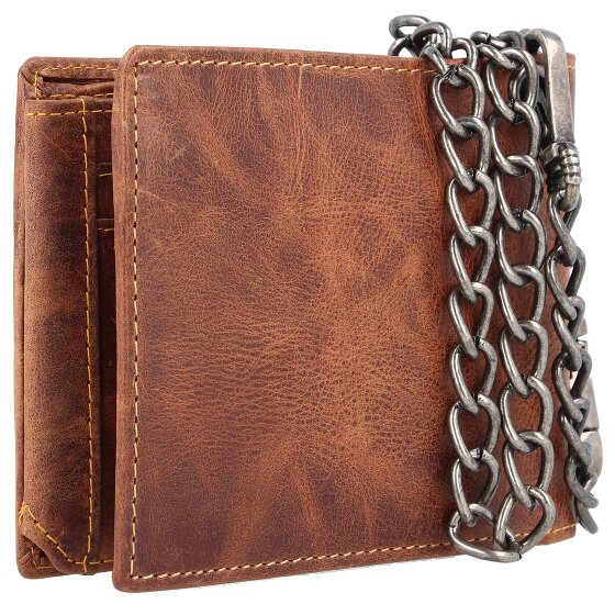 Greenburry Portafoglio Rebel Rider Biker in pelle 13 cm