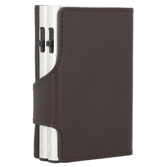 Tru Virtu Custodia per carte di credito Click & Slide Portafoglio RFID in pelle 6,5 cm