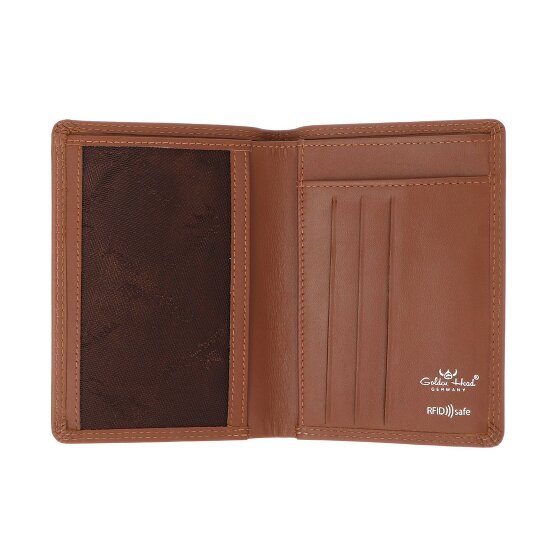 Golden Head Polo Identity Card Case RFID in pelle 9 cm