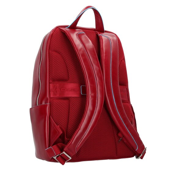 Piquadro Zaino blu quadrato in pelle 39 cm Scomparto per laptop