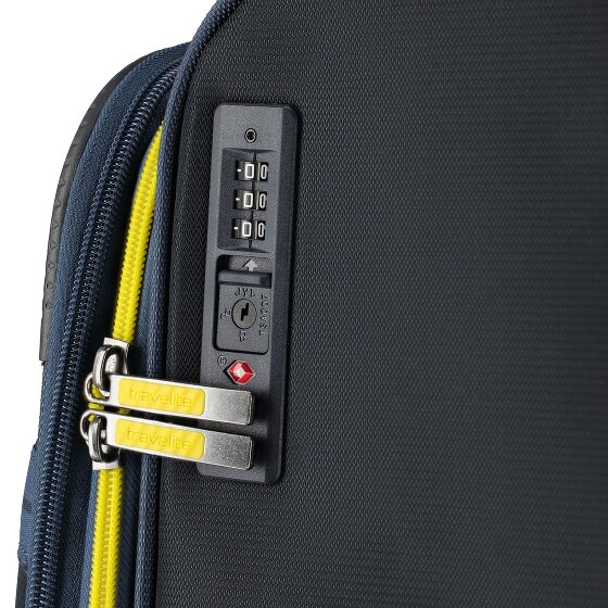 Travelite Color Craze 4 ruote Set di valigie 3 pezzi con piega di espansione