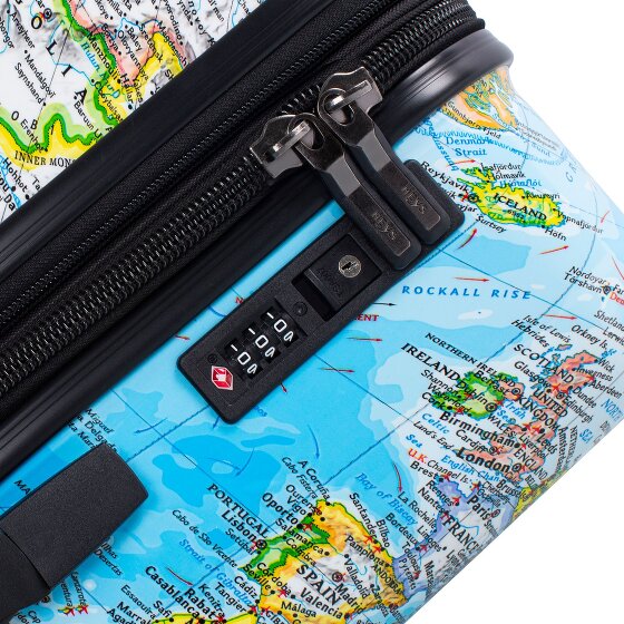 Heys Black Camo 4 ruote Carrello della cabina S 53 cm con piega di espansione