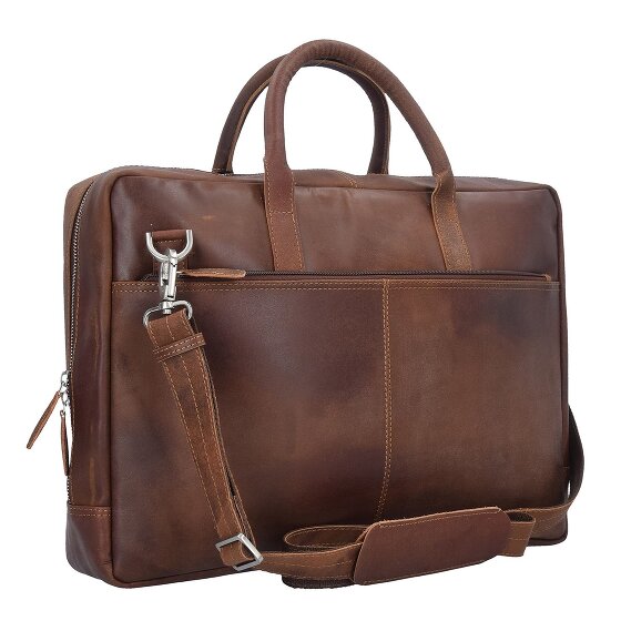 Plevier Vintage London Valigetta Protezione RFID Pelle 41 cm Scomparto per laptop