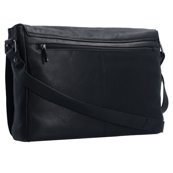 Greenland Nature Messenger in pelle nappa nera 38 cm