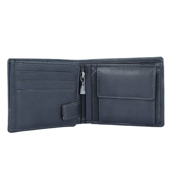 Greenland Nature Portafoglio in nappa nera RFID in pelle 12 cm