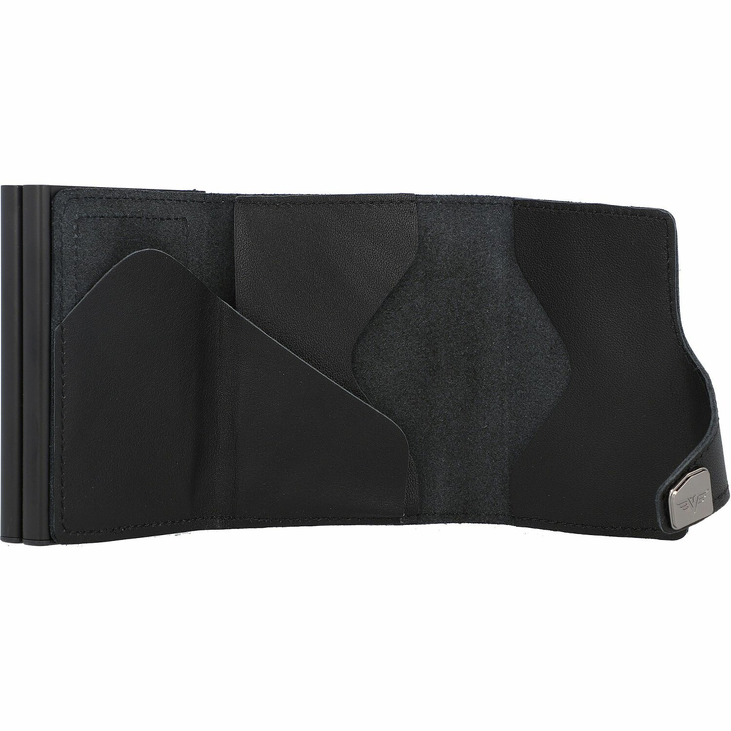 Tru Virtu Custodia per carte di credito Click & Slide Portafoglio RFID in  pelle 6,5 cm black-black