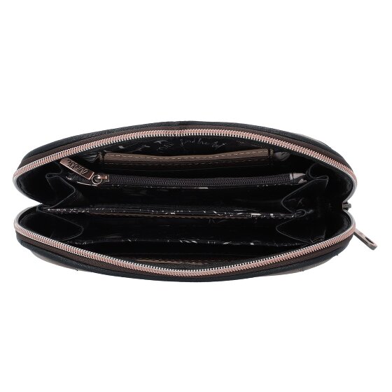 Anekke Shoen Black Portafoglio Protezione RFID 22 cm