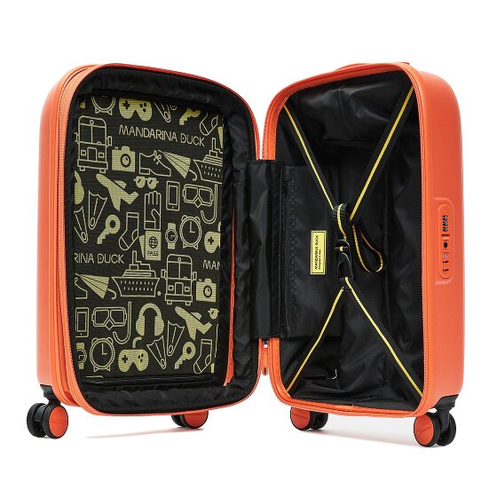 Mandarina Duck Logoduck Carrello cabina a 4 ruote 55 cm