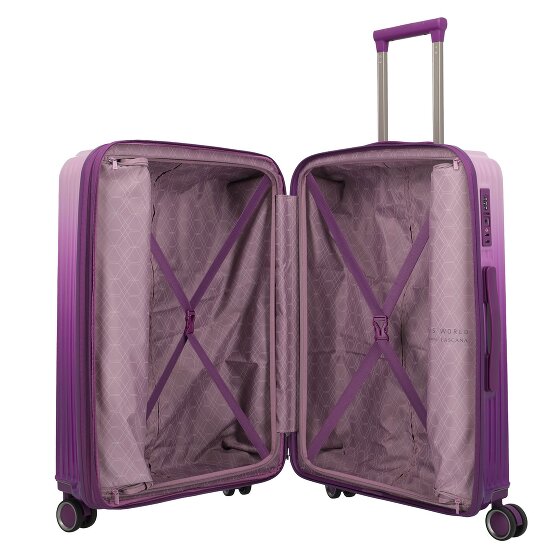 Travelite Lascana 4 ruote Carrello M 65 cm con piega di espansione