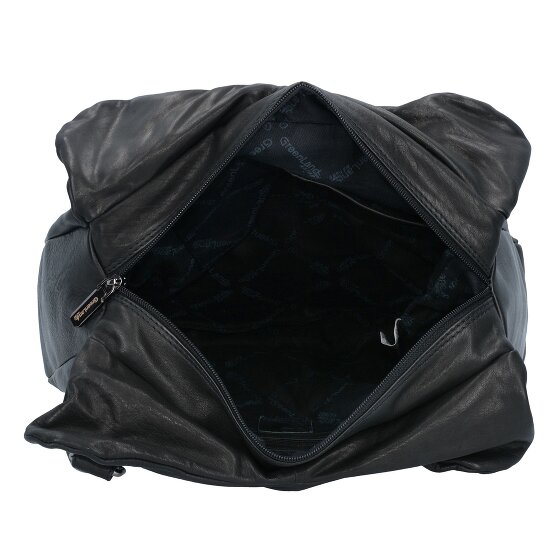 Greenland Nature Borsa a tracolla in pelle nappa nera 38 cm