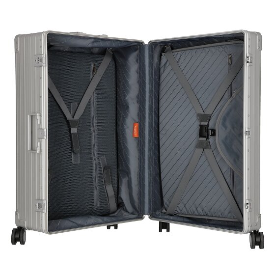 Aleon Carrello Traveler Macro a 4 ruote in alluminio da 77 cm con borsa per indumenti