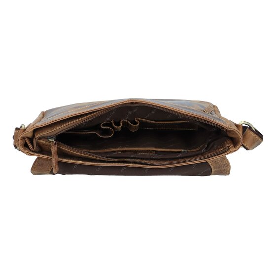 Greenburry Borsa a tracolla messenger vintage in pelle 33 cm
