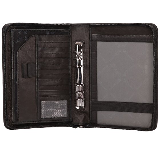 Greenland Nature Cartella ad anelli in nappa nera 19 cm