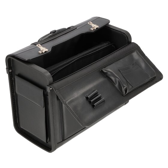 Dermata Trolley pilota a 2 ruote in pelle 45,5 cm Scomparto per laptop