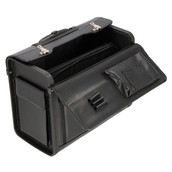 Dermata Trolley pilota a 2 ruote in pelle 45,5 cm Scomparto per laptop