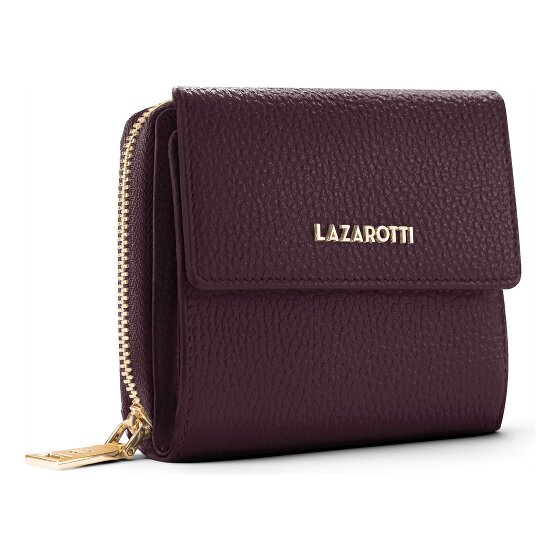 Lazarotti Portafoglio Bologna in pelle con chiusura a zip, 12 cm