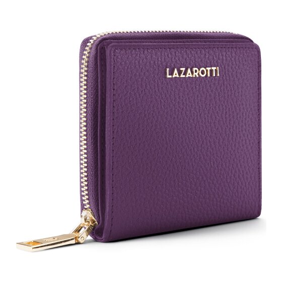 Lazarotti Portafoglio Bologna in pelle, medio, con chiusura a zip perimetrale, 10 cm