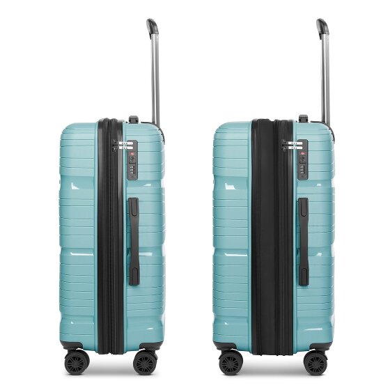 d&n Travel Line 4300-Plus 4 ruote Set di valigie 3 pezzi con piega di espansione