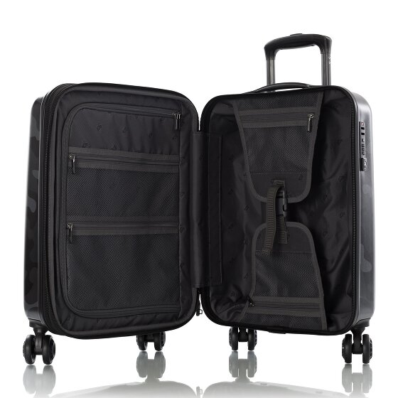 Heys Black Camo 4 ruote Carrello della cabina S 53 cm con piega di espansione