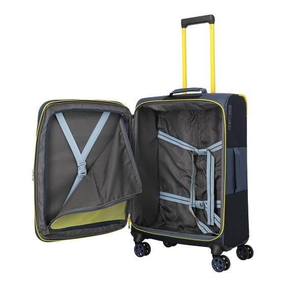 Travelite Color Craze 4 ruote Carrello M 66 cm con piega di espansione