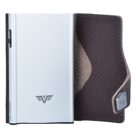 Tru Virtu Custodia per carte di credito Click & Slide Portafoglio RFID in pelle 6,5 cm