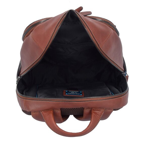 Piquadro Zaino Business nero quadrato in pelle 39 cm Scomparto per laptop