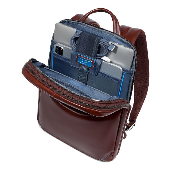 Piquadro Blue Square Zaino da giorno Protezione RFID Pelle 37 cm Scomparto per laptop