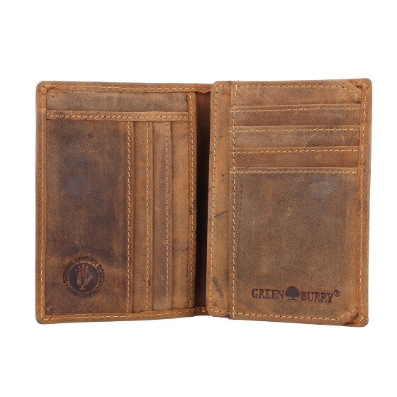 Greenburry Porta carte d'identità vintage RFID in pelle 9 cm