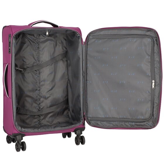 d&n Travel Line 9204 4 ruote Carrello M 66 cm con piega di espansione