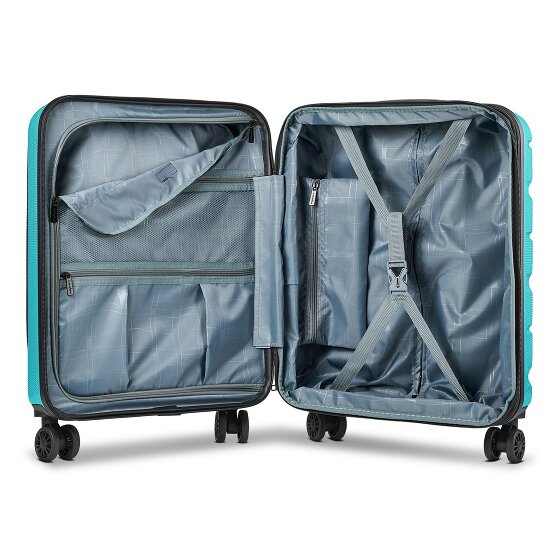 Franky Munich 4.0 4 ruote Trolley cabina 55 cm Vano porta PC espandibile