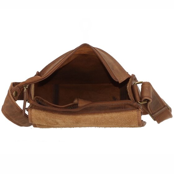 Greenland Nature Borsa a tracolla in pelle naturale combinata 25 cm