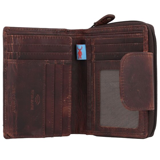 Jack Kinsky Monterey 511 Portafoglio Protezione RFID Pelle 10 cm