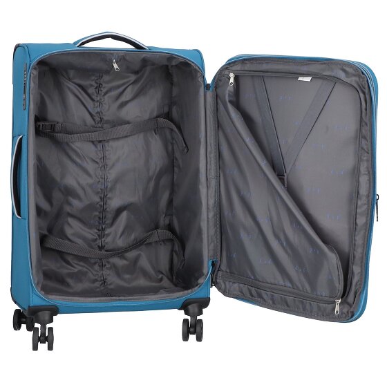d&n Travel Line 9204 4 ruote Set di valigie 3 pezzi con piega di espansione