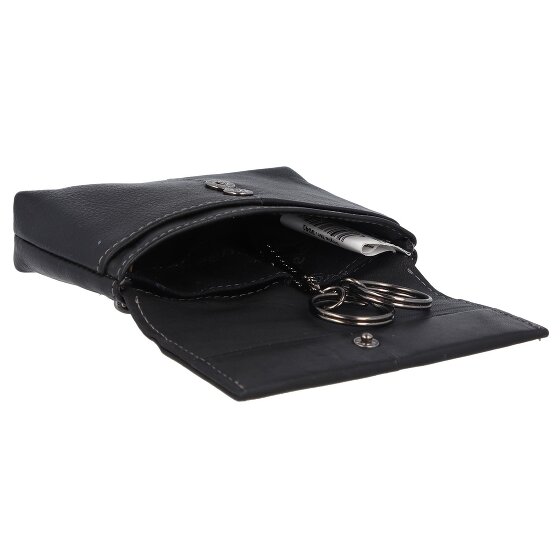 Greenland Nature Portachiavi in nappa nera RFID in pelle 11,5 cm