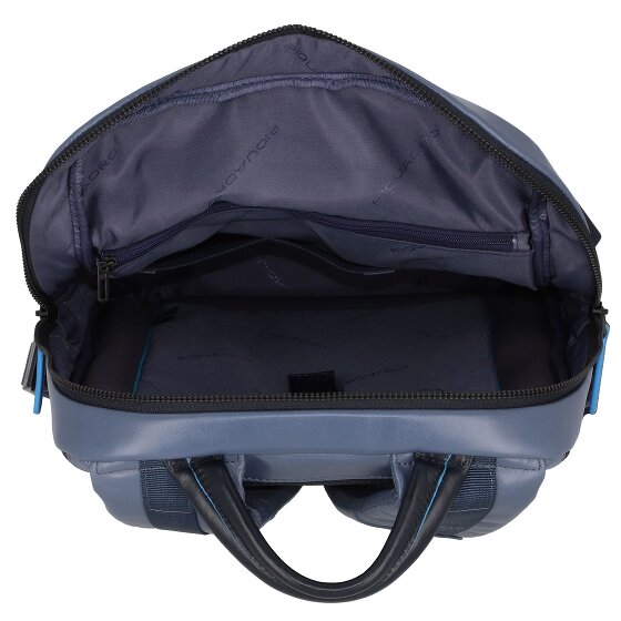 Piquadro Zaino blu quadrato Revamp RFID in pelle 42 cm Scomparto per laptop