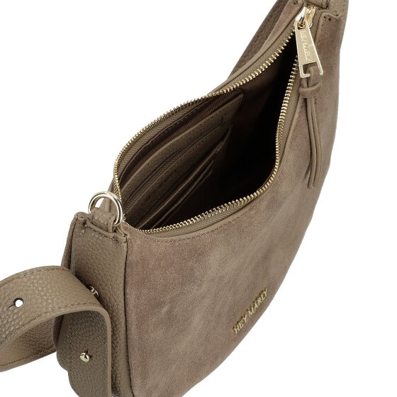 Hey Marly Lifetime Sister Suede Borsa a spalla Vera Pelle 25 cm