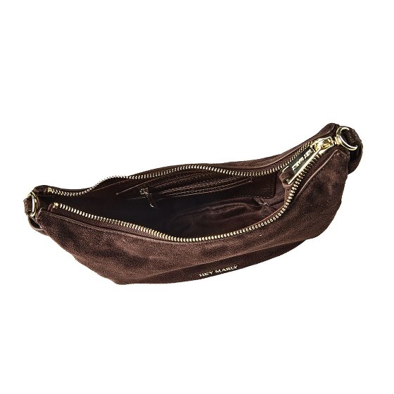 Hey Marly Lifetime Sister Suede Borsa a spalla Vera Pelle 25 cm
