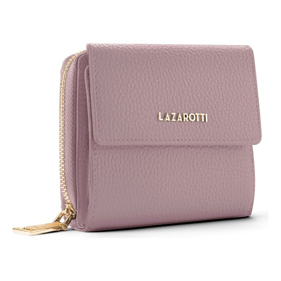 Lazarotti Portafoglio Bologna in pelle con chiusura a zip, 12 cm