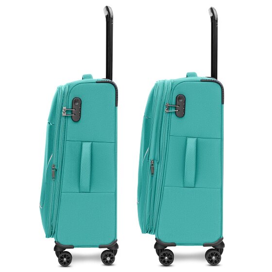 Stratic taska set di valigie a 4 ruote 3 pezzi con piega elastica