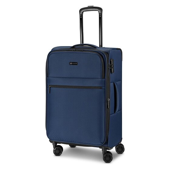 bugatti Valencia Soft 4 ruote Set di valigie 3 pezzi con piega di espansione