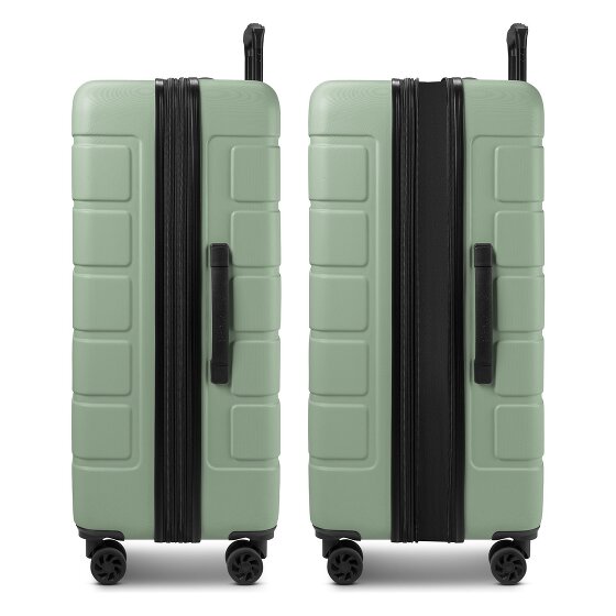 Saxoline Miami 4 ruote Set di valigie 3 pezzi con piega di espansione