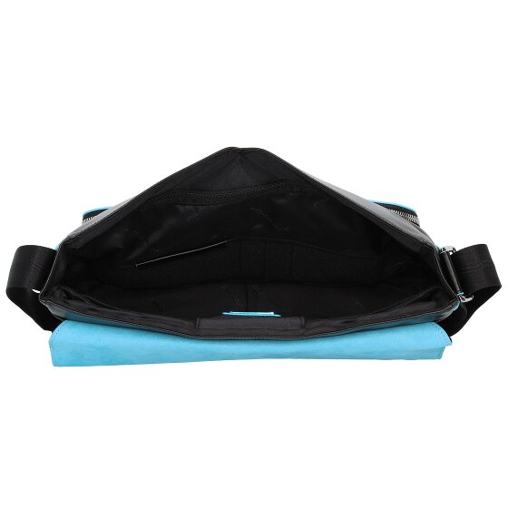 Piquadro Messenger blu quadrato in pelle 37 cm Scomparto per laptop