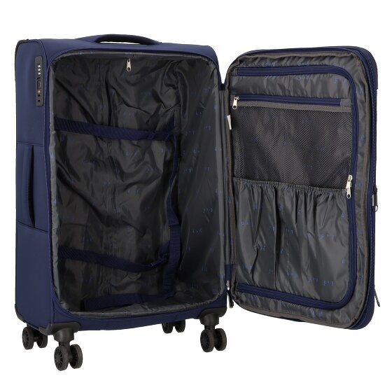 d&n Travel Line 9504 4 ruote Set di valigie 3 pezzi con piega di espansione