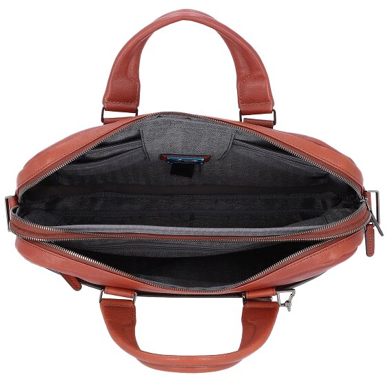 Piquadro Cartella quadrata nera in pelle 40 cm