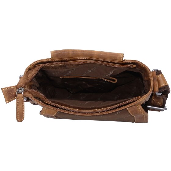 Greenburry Borsa a tracolla vintage Cafe Racer in pelle 23 cm