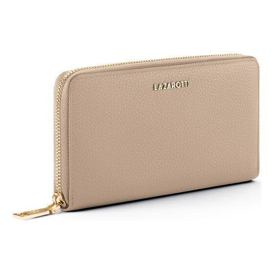 Lazarotti Portafoglio Bologna in pelle XL con chiusura a zip perimetrale, 19 cm