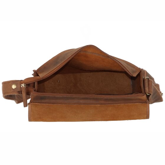 Greenland Nature Borsa a tracolla in pelle naturale combinata 32 cm